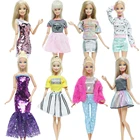 1 комплект, Кукольное платье, повседневная одежда, футболка, штаны, юбка, платье, одежда ручной работы для куклы Барби, аксессуары, подарок для девочки, игрушка