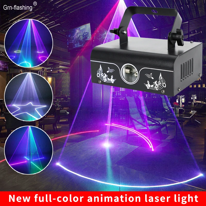 Creative Dancing Home Party Lights Voice Control DJ Disco Laser Stage Light 30W DMX Projector Lamp Decor KTV Bar Holiday Gift