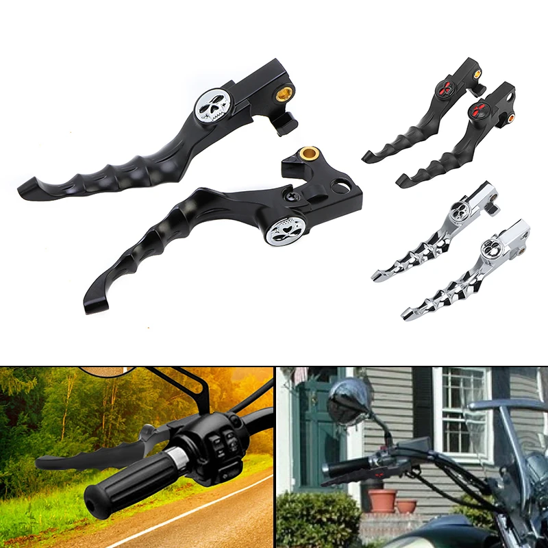 

Motorcycle Brake Clutch Levers Handle Bar Skull Zombie For Harley Sportster XL883 XL1200 48 72 883 2004-2022 Accessories