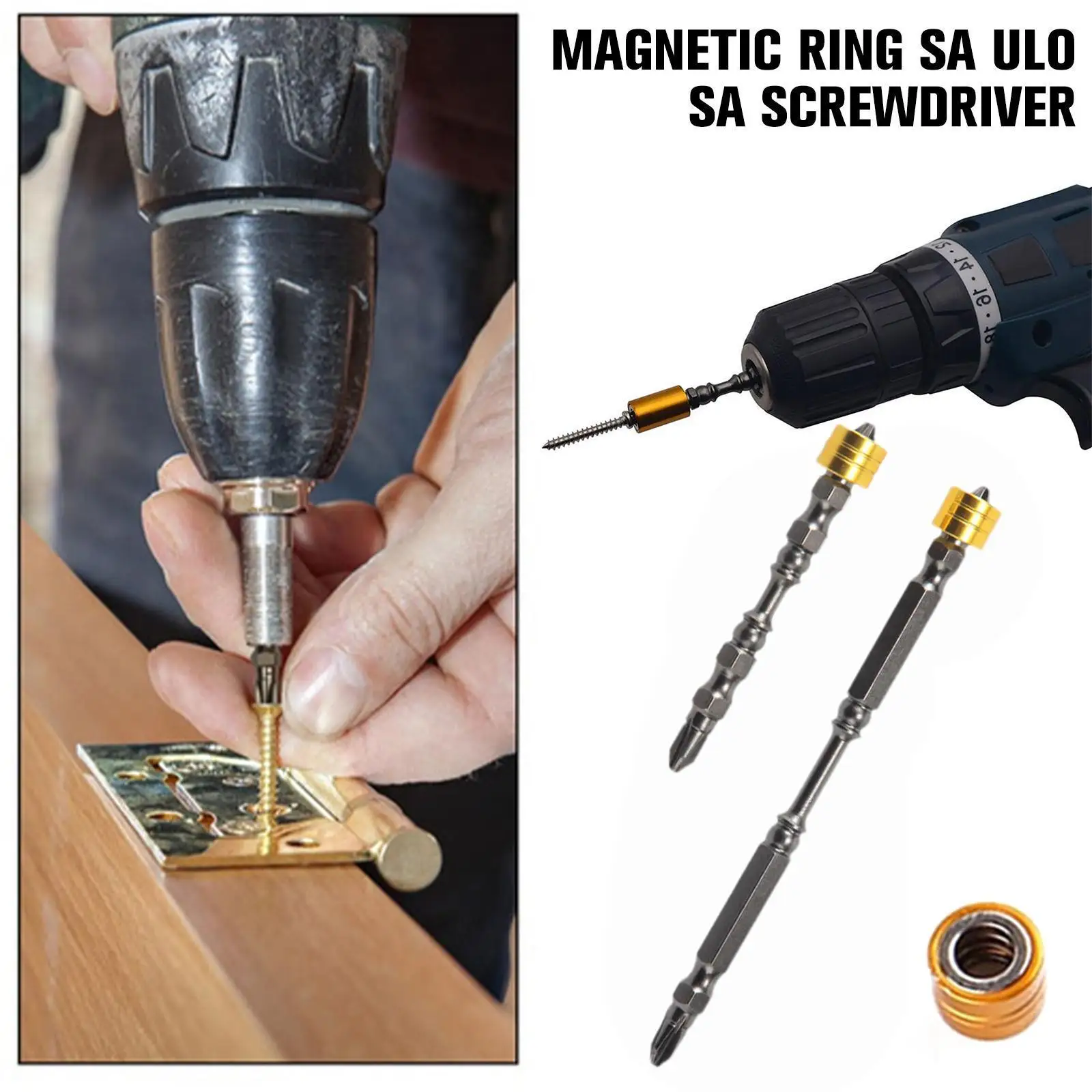 

Anti-slip Strong Magnetic Coil Bits Magnetic Drill Screwdriver Bits 1/4 Inch Hex Shank Cross Head Electric Screwdriver