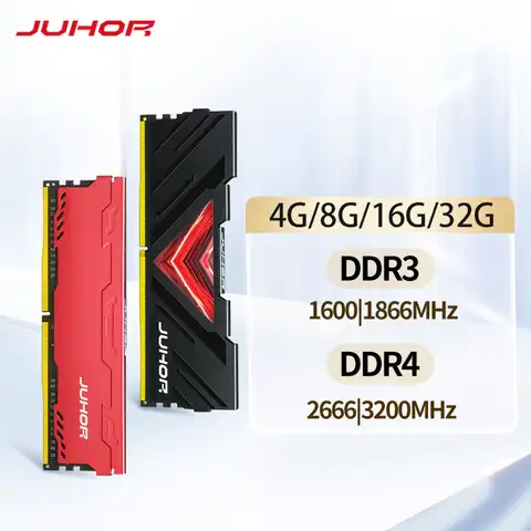 Оперативная память JUHOR DDR3 8G 4G 1866 1333 1600 МГц DDR4 8G 16G 32G 2666 32000 МГц Udimm Dimm настольная память
