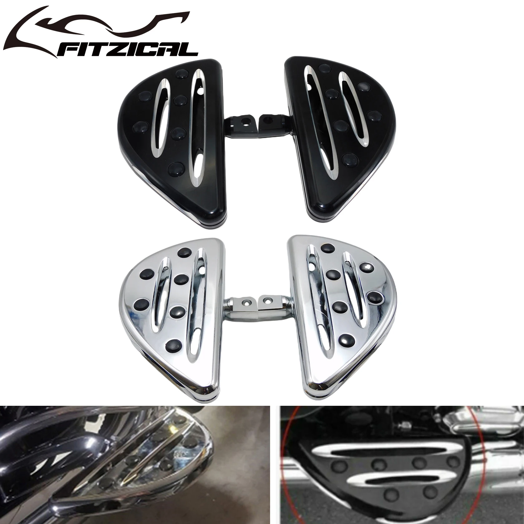 Фото Подножки для пассажира мотоцикла, подножки для Harley Sportster XL883 Touring Electra Street Glide Road King Dyna №1