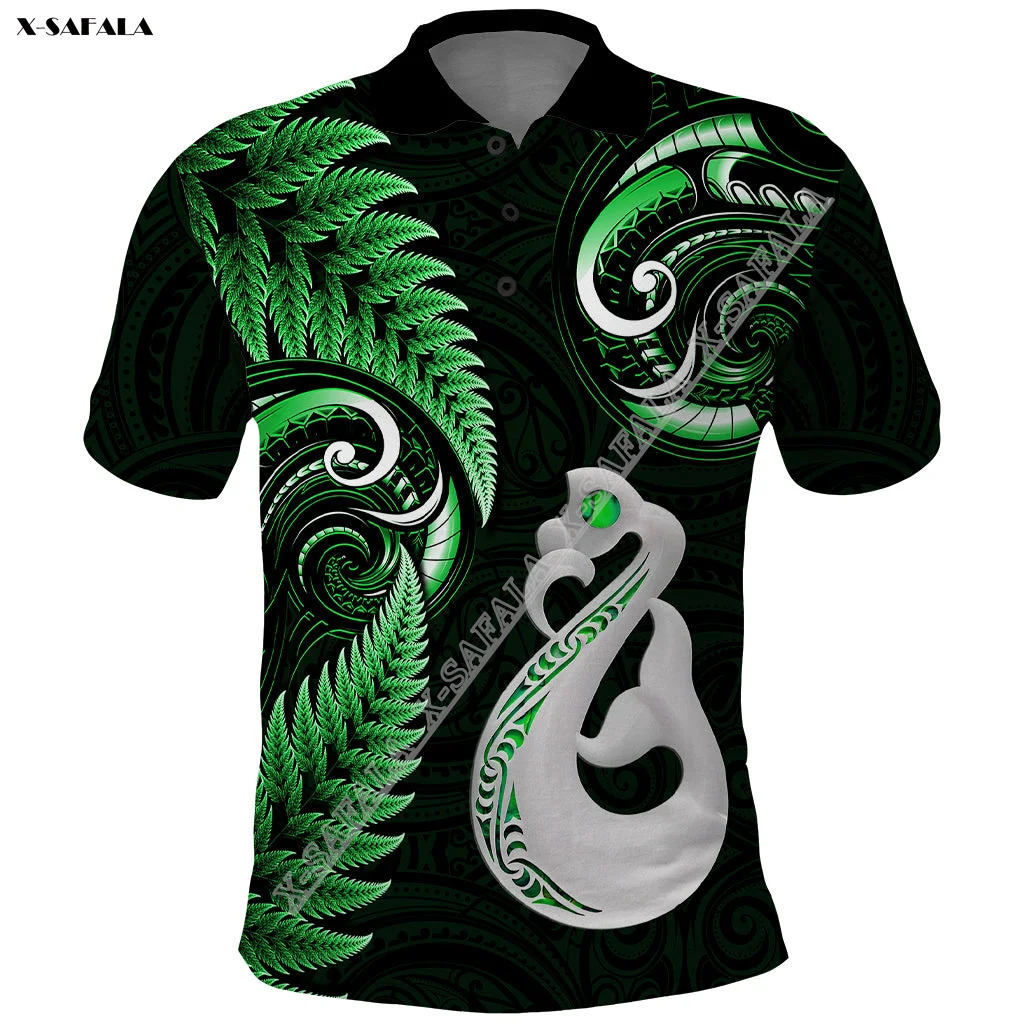 

Manaia Maori New Zealand Rugby Aotearoa 3D Print Men Adult Polo Shirt Short Sleeve Luxury High Quality Summer Tee Top Breathable