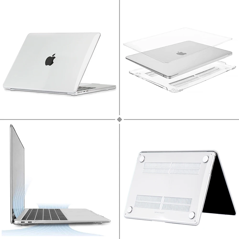 Кристально чистый чехол для ноутбука Macbook Air M2 A2681 2022 13 6 Retina дисплей Touch ID жесткий