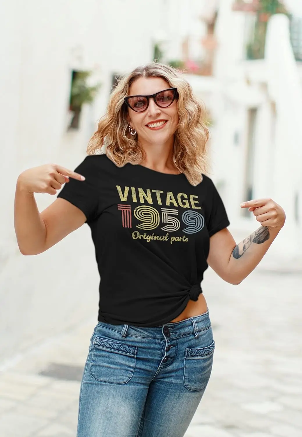 Рубашка для женщин на 65й день рождения-винтажные оригинальные детали 1959 Ретро