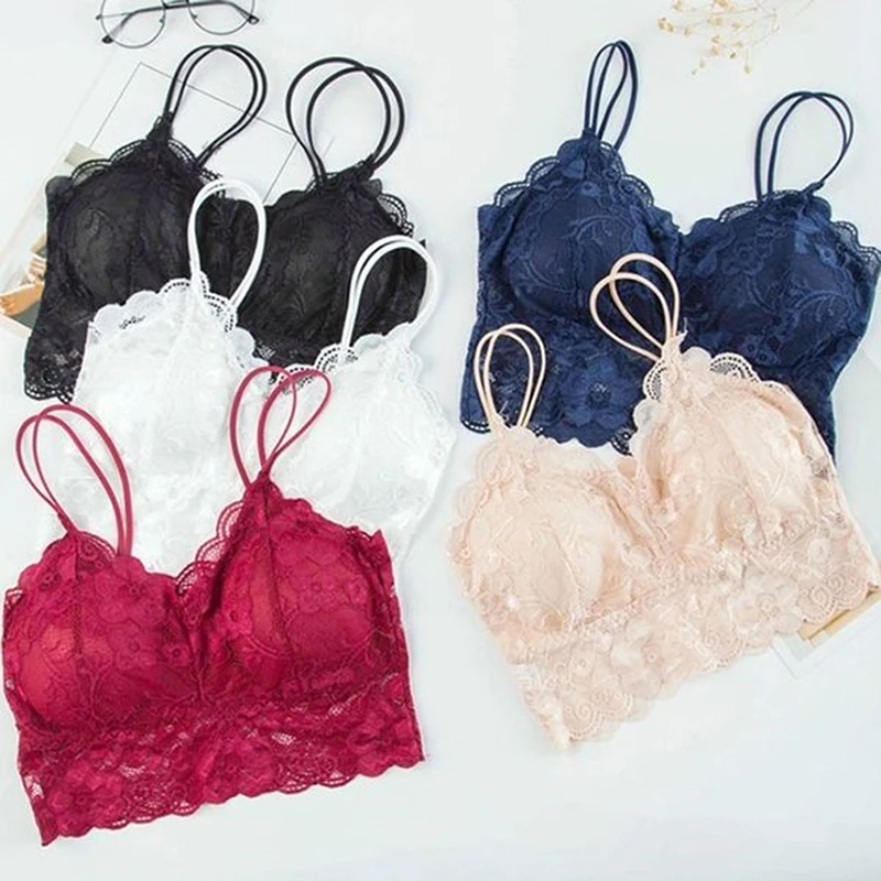 

Women Sexy Lingerie Lace Floral Bralette Bra Tank Camis Underwear Lace Bra Crop Tops Brassiere