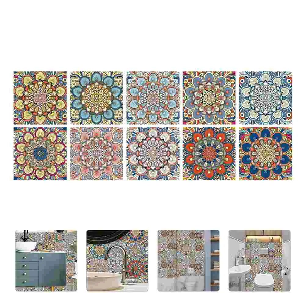 

Stickers Tile Wall Sticker Backsplash Kitchen Stick Peel Decals Home Tiles Mosaic 3D Bathroom Waterproof Decorative Adhesive