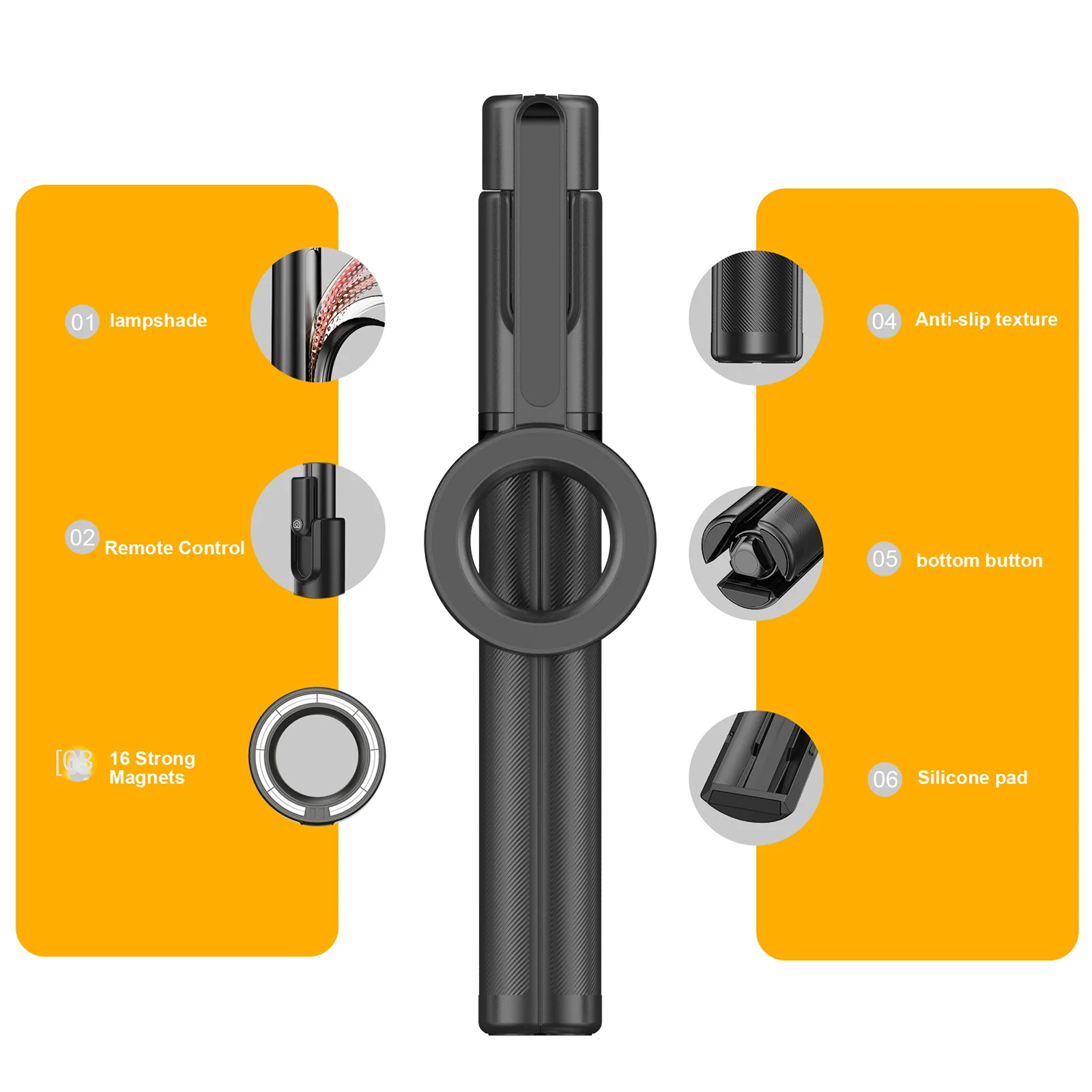 Магнитный штатив для селфи-палки 1 335 м с беспроводной дистанционной подставкой