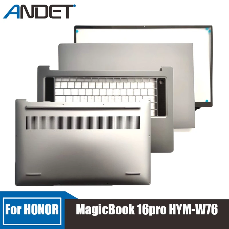 

New For HONOR MagicBook 16pro HYM-W76 2021 Screen Back Shell Top Case Frame Keyboard Palmrest Lower Cover Silver Grey Hinge