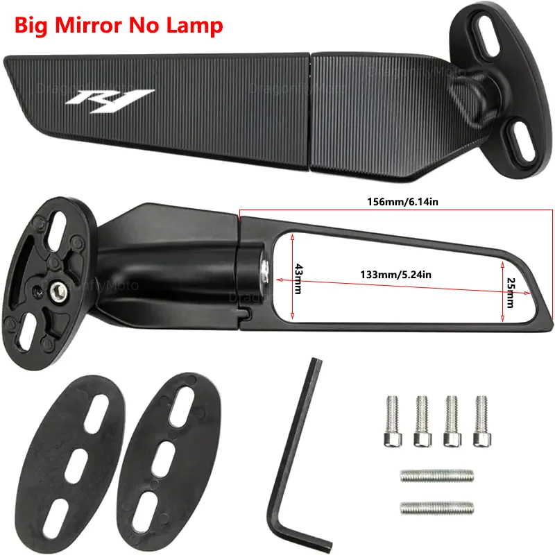 

Мотоциклетные зеркала R1 с логотипом для YAMAHA YZFR1 YZF R1 регулируемое вращающееся боковое зеркало заднего вида с логотипом