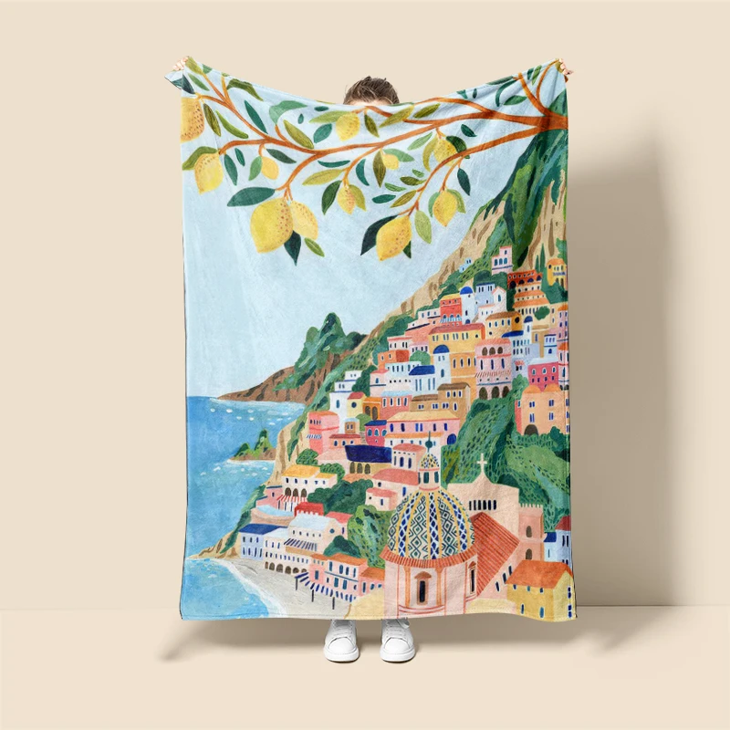 Домашнее украшение плюшевое одеяло для дивана натуральное и животное