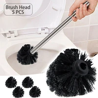 5 pcs replacement toilet brush head holder clean spare tools toilet round shaped toilet brush home bathroom accessories
