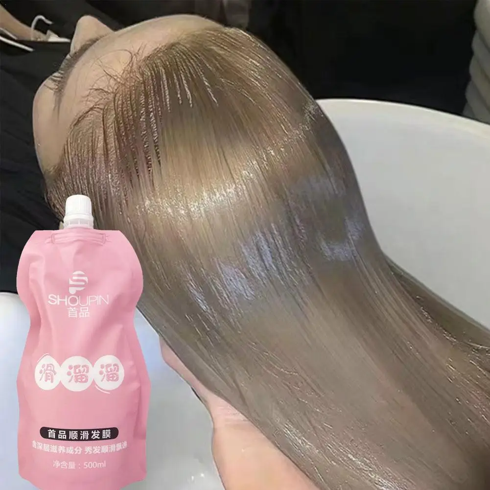 

500ml Keratin Hair Mask Smooths Frizzy Repairs Damage Scalp Hair Non-greasy Balm Root Hydration Soft Straighten Care Shiny X2E3