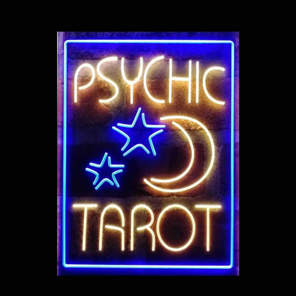 PSYCHIC Таро Звезда Луна Неоновая световая вывеска на заказ Ручная работа Настоящая