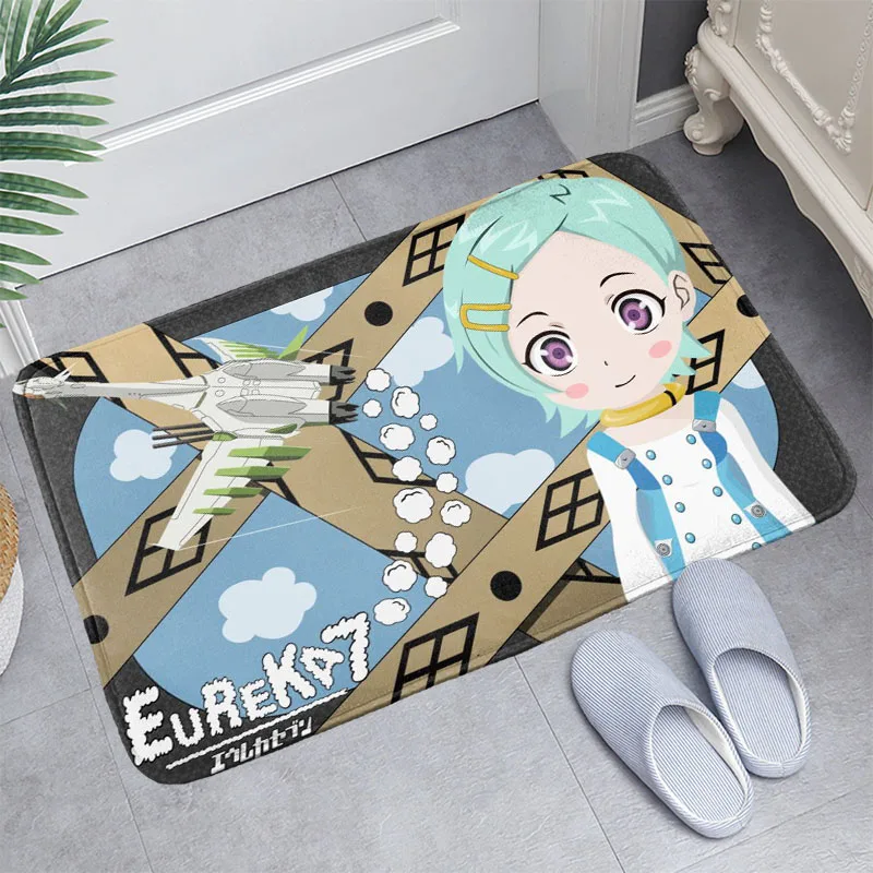 

Новое поступление, коврик для прихожей Eureka Seven, домашний коврик машинного изготовления, Противоскользящий коврик для гостиной/прихожей, ков...