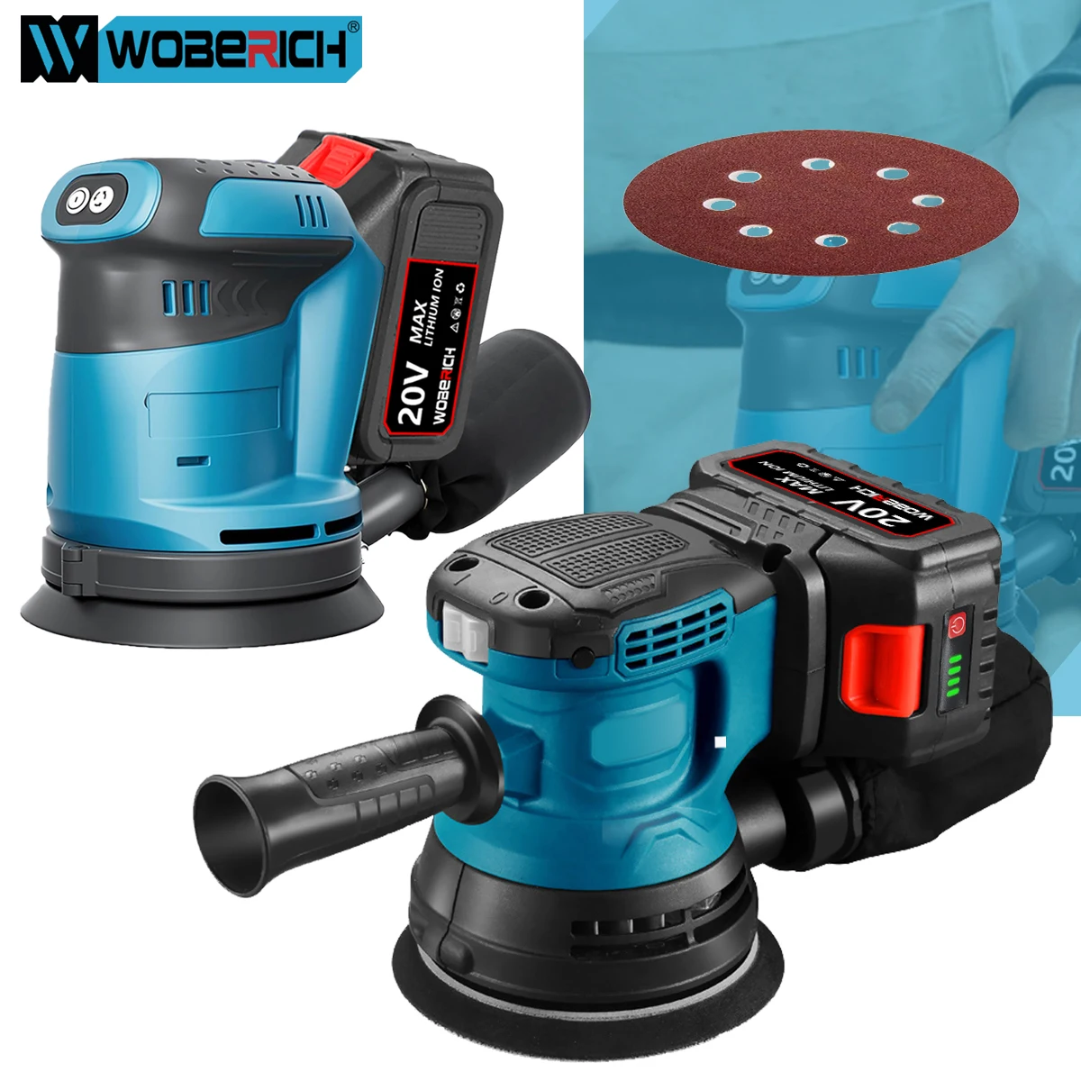 

Аккумуляторная орбитальная шлифовальная машина WOBERICH 18В