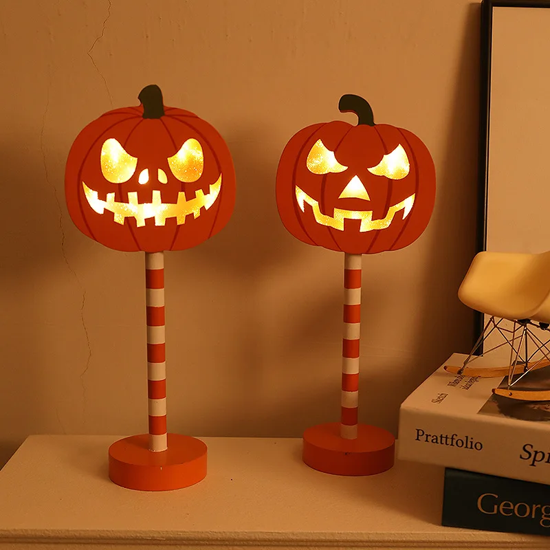 

Halloween Party Decors Wood Sign Pumpkin Ghost Bat Night Lamp Halloween Ghost Festival Party Decorations for Home 2023 Christmas