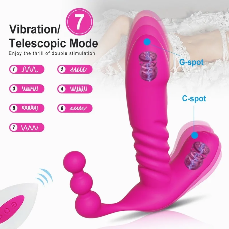 

Wireless Remote Wearable Automatic Thrusting Vibrator Dildo G Spot Clitoris Stimulator Vaginal Anal Sex Toys for Women Adults