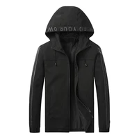 2021 camouflage windbreaker jacket mens autumn and winter plush new trend handsome splicing top hooded coat thickened