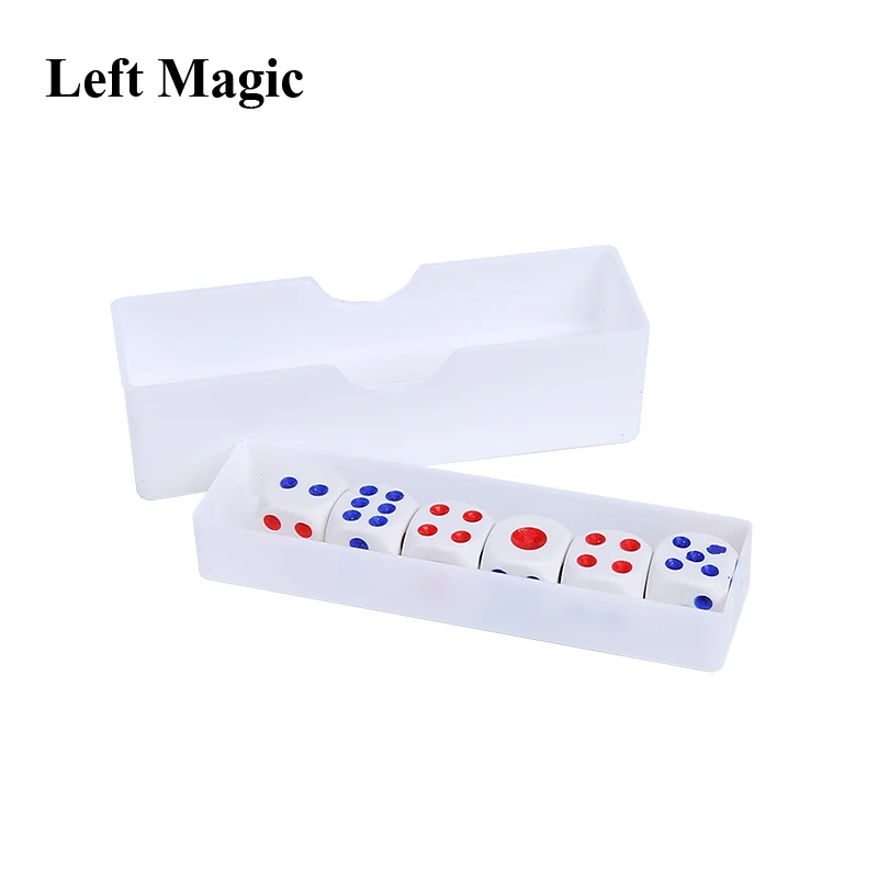 

White Prediction Dices (Normal Dice Online instruction) Magic Tricks Six Die Flash Change Magia Close Up Gimmick Prop Toy Kids