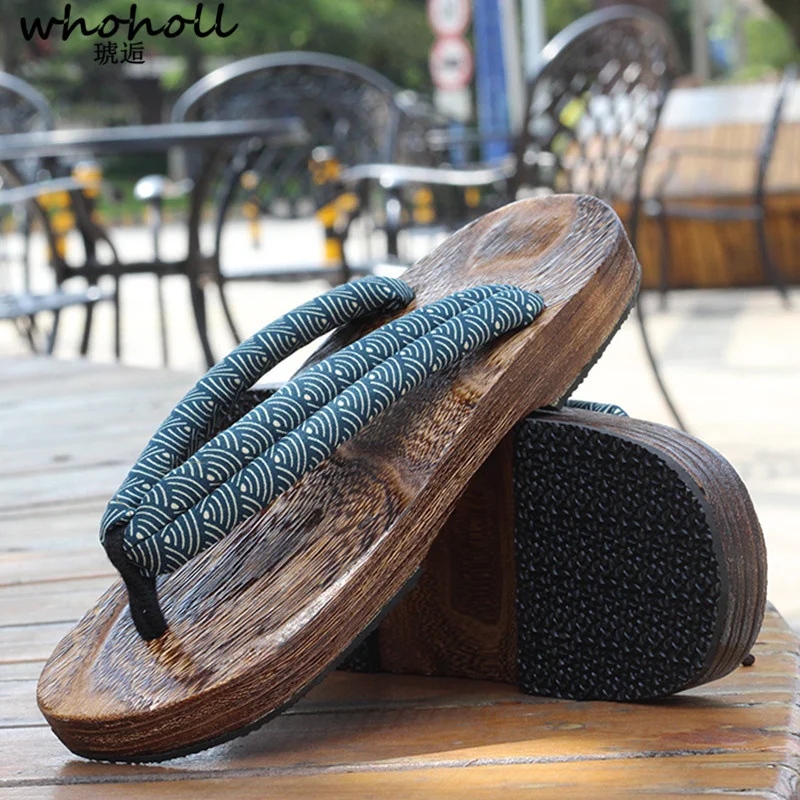 

Geta Anime Cosplay Costumes Japanese Geta Sandals Summer Sandals Men Flat Wooden Shoes Clogs Slippers Flip-flops