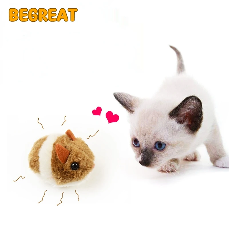 

BEGREAT плюшевые игрушки для кошек, забавная собака, маленькая мышь, крыса, котенок, Интерактивная Имитация искусственного меха, механический х...