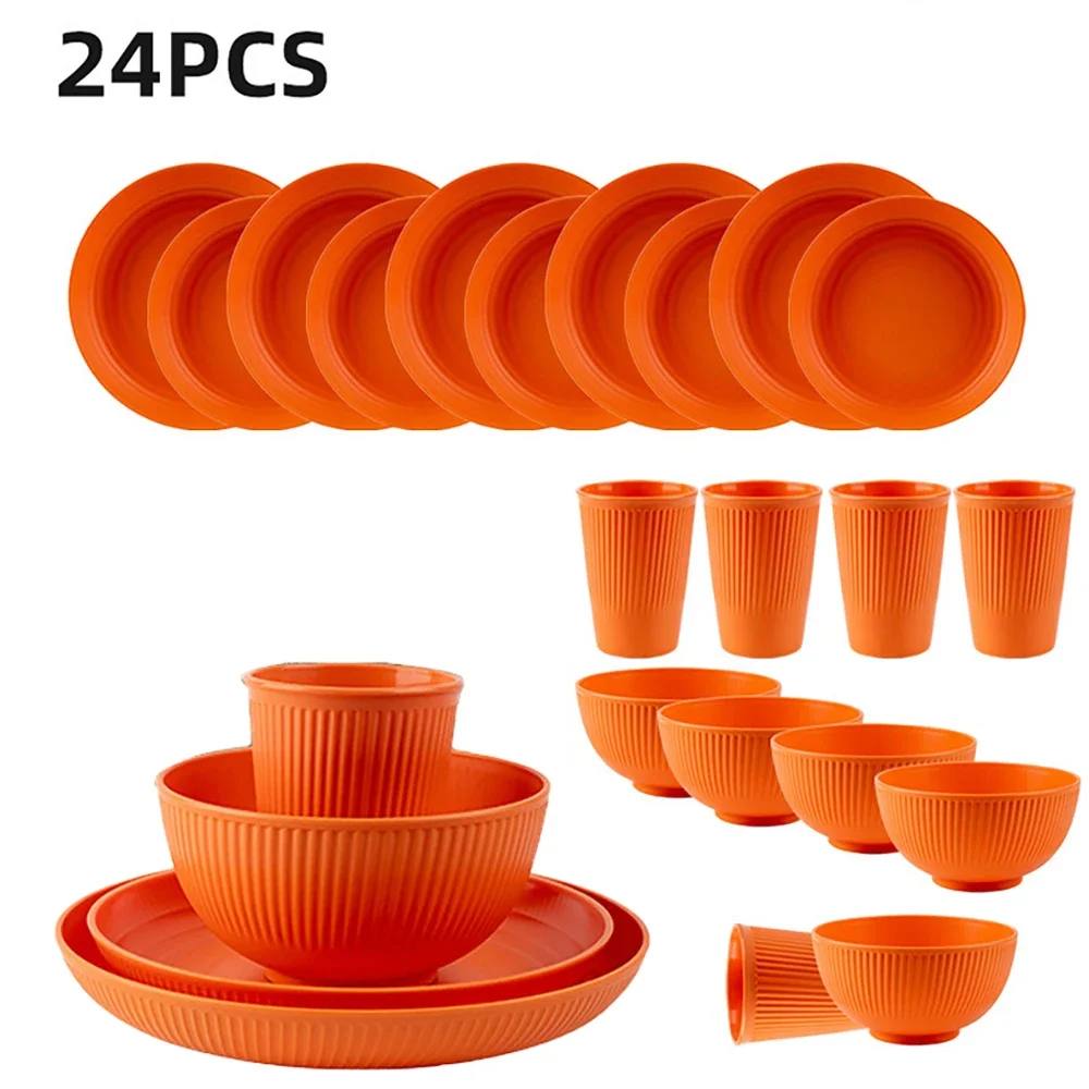 

Набор посуды из бамбука AJOYOUS, 24 предмета