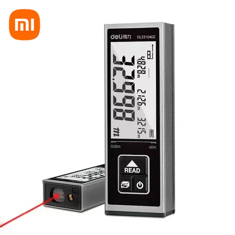 

Лазерный дальномер Xiaomi DELI, высокоточный измеритель мощности 40 м из алюминиевого сплава с литиевой батареей и большим экраном