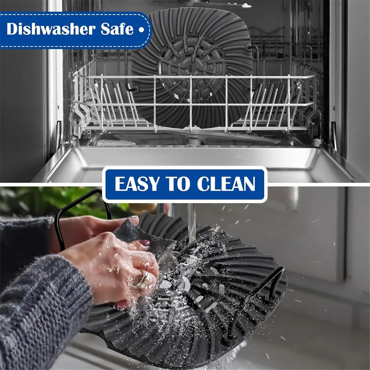 Фото HIWS духовка-гриль, корзина для фритюрницы для Foodi AG300C AG301 AG301C, сетчатые корзины для фритюрницы, кухонный инструмент, серебристый №1