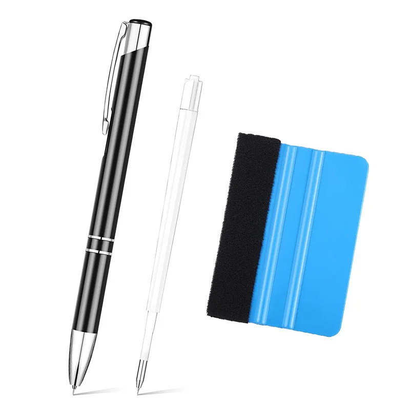 

3Pcs/Set Vinyl Weeding Pen with Squeegee Car Tinting Tools Wrap Film Air Bubble Release Pen for Car Puncturing Installation