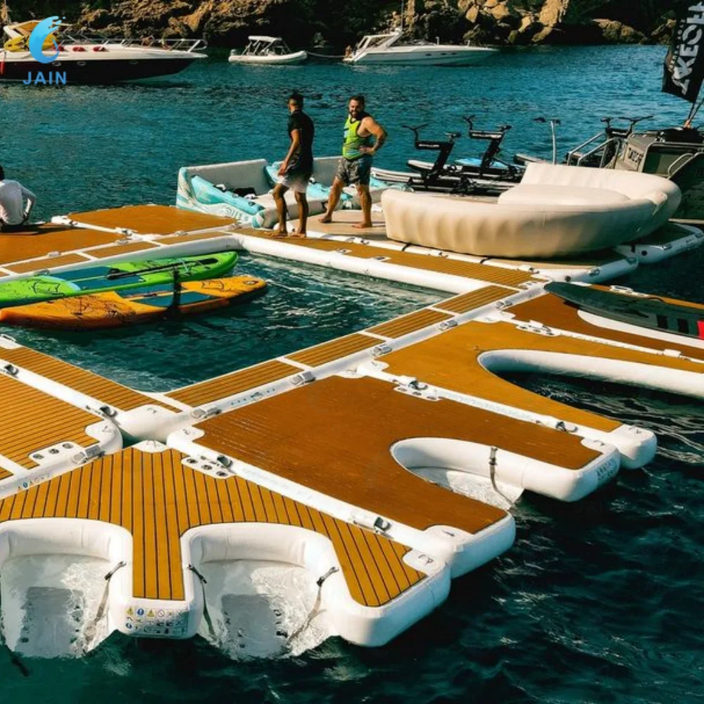 Надувная док-станция для понтонной лодки из ПВХ плавающая гидроциклов платформа