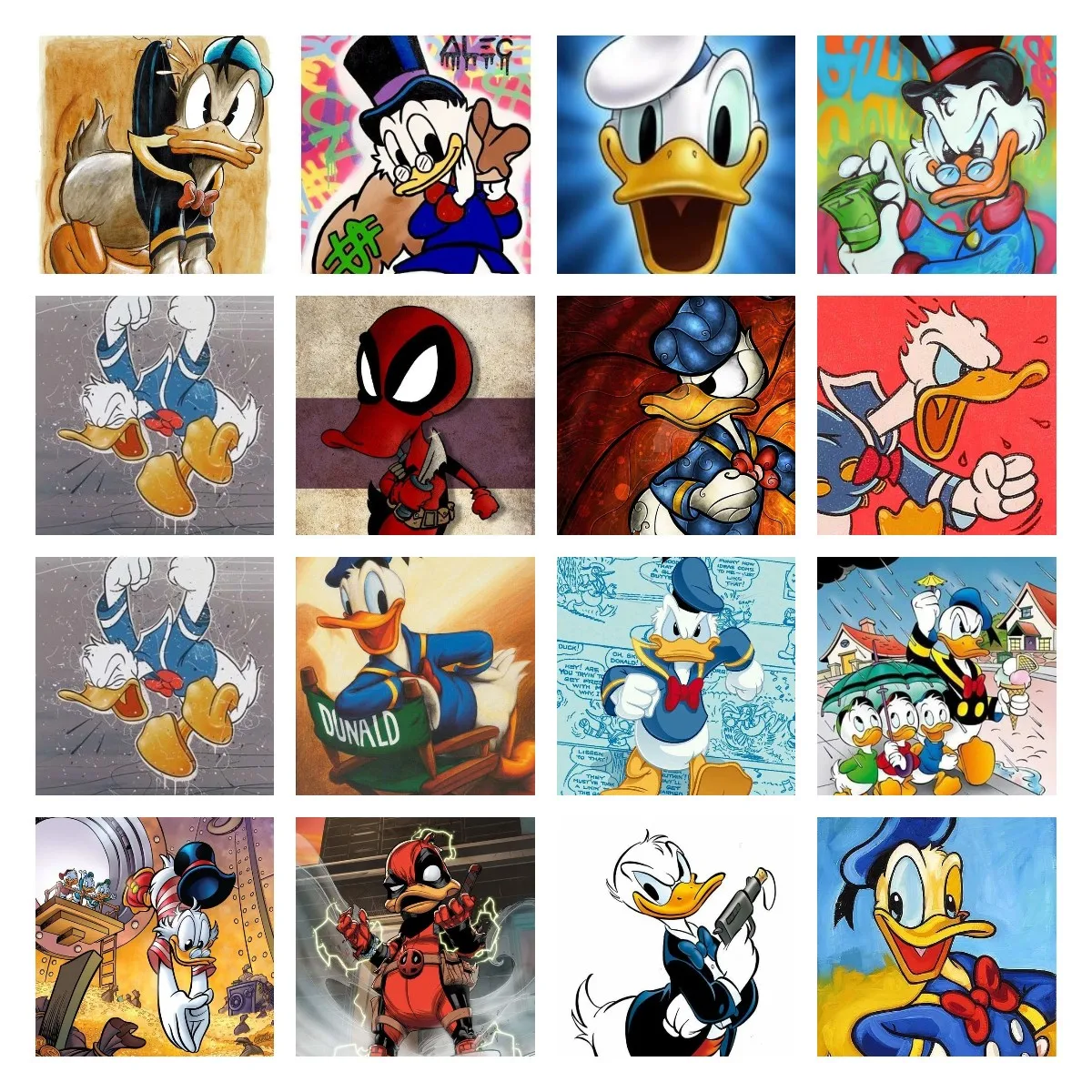 

Алмазная вышивка «сделай сам» 5D, вышивка крестиком из мультфильмов Дисней, Дональд Дак, мозаика, настенные украшения, детский подарок на ден...