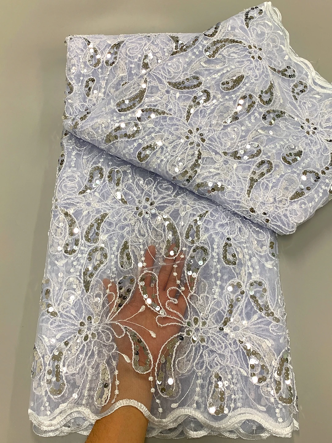 Классическая африканская кружевная ткань 2024 Высококачественная французская