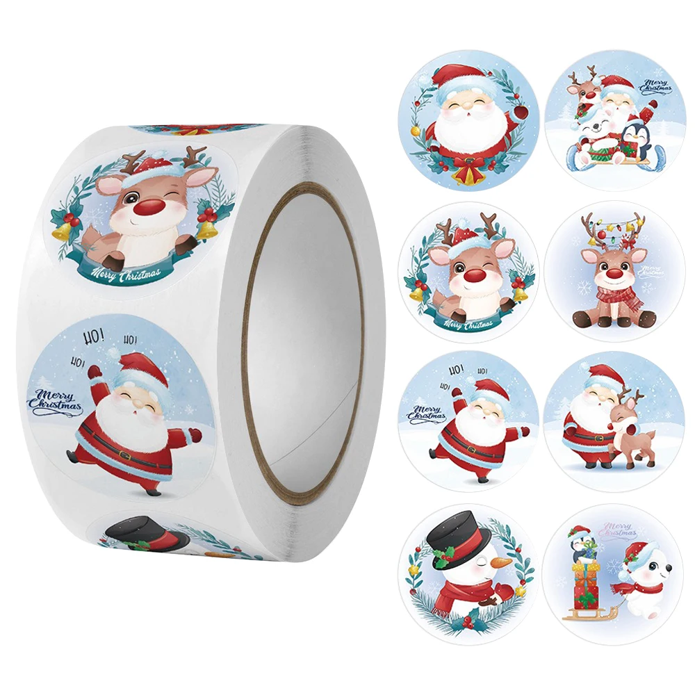 

100-500 шт., наклейки на Рождество