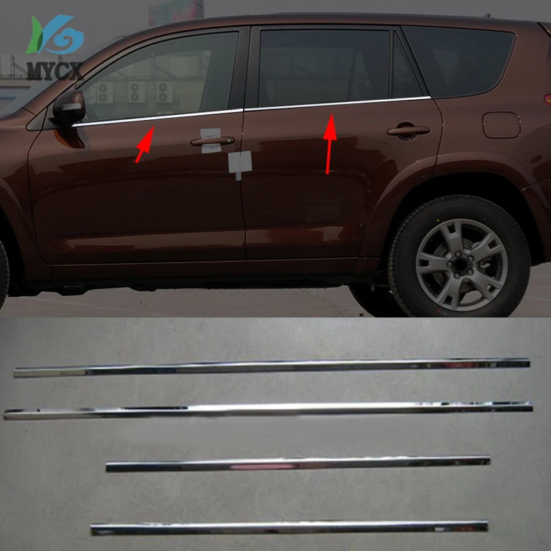 Для Toyota RAV4 RAV 4 (модель США) Нержавеющая сталь Нижняя оконная отделка шт. в