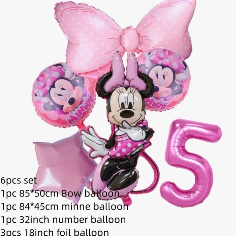 

Disney Minnie Mickey Mouse Theme Girl Boy Birthday Party Decor Child Pink Blue Ballon Set Baby Shower Supplies Kids Toy Globos