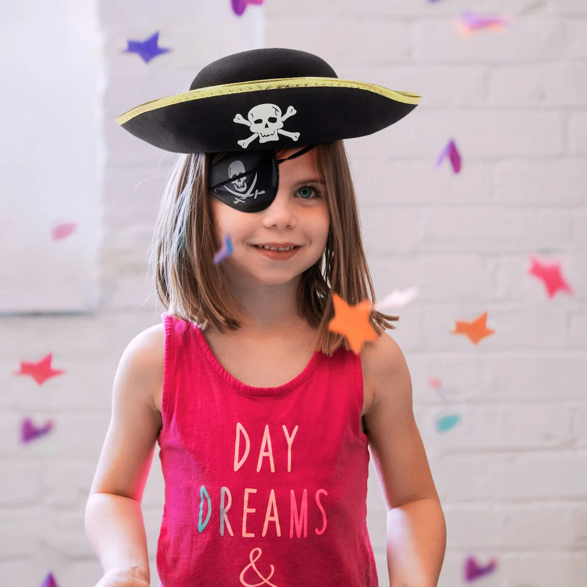 

3pcs Pirate Costume Set Funny Props Set Arty Pirate Suit for Party