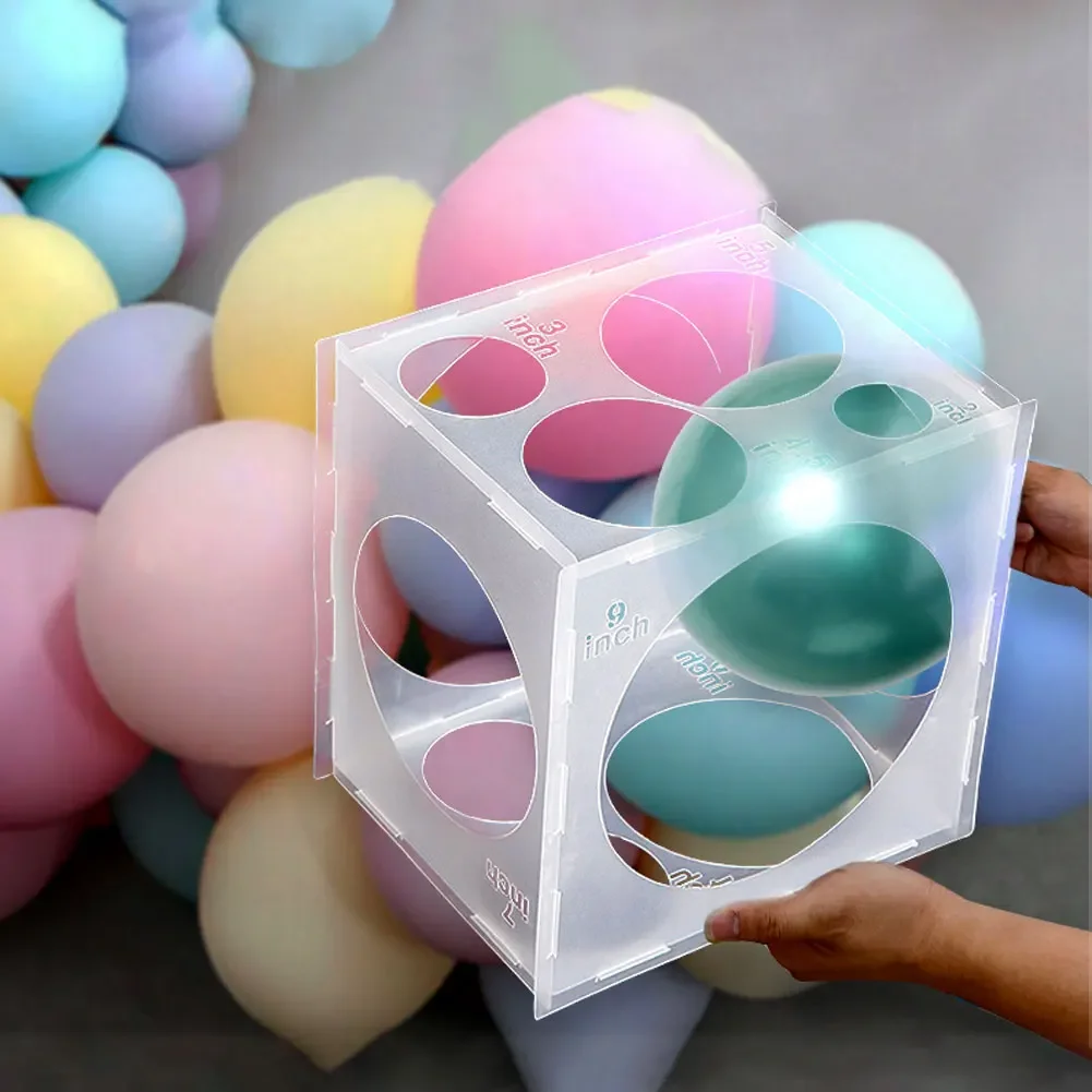 

11 Holes 2-10Inch Balloon Sizer Box Balloons Measuring Box For Baloons Arch Garland Birthday Wedding Party Tool Decorations