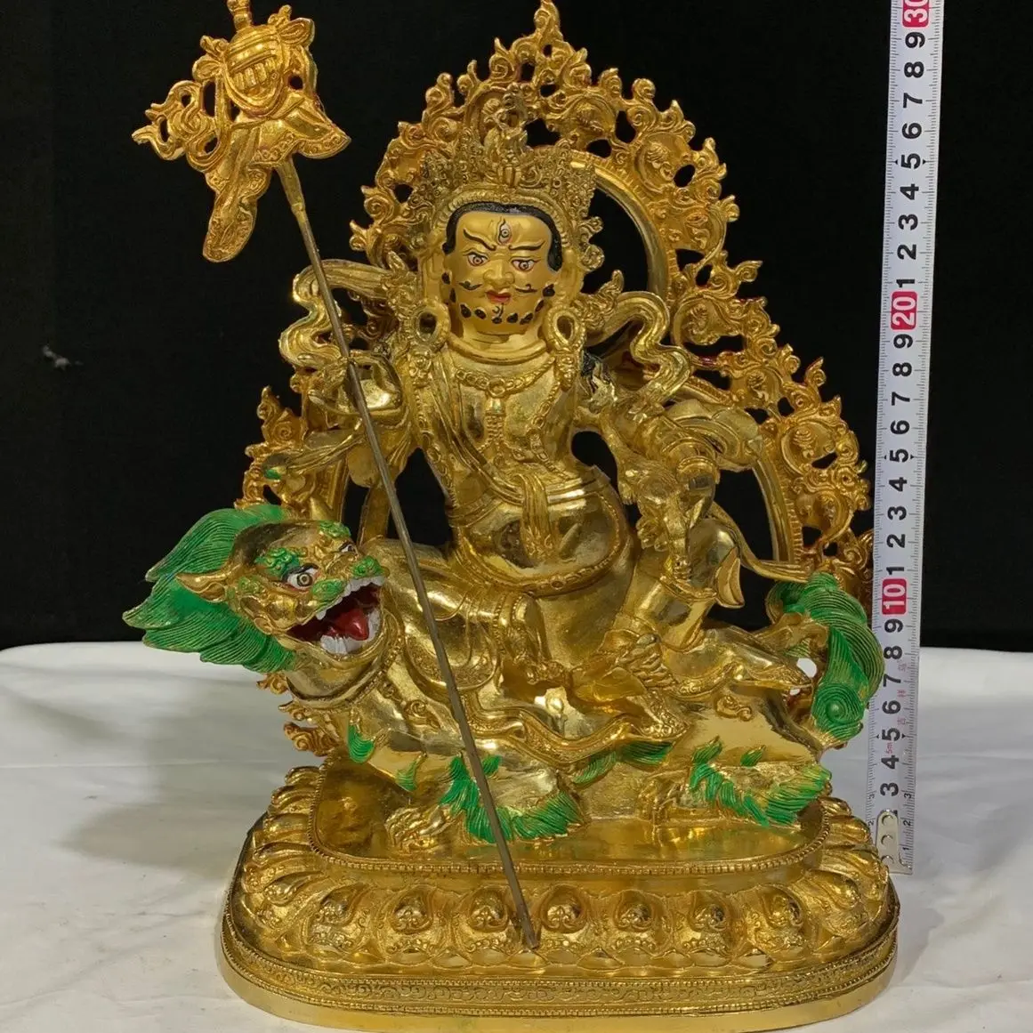 Статуя Будды из чистой меди позолоченная 10 дюймов высота 30 см