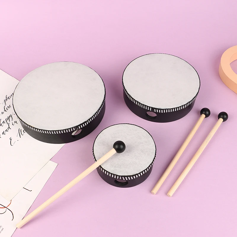 1 шт. 4/6/7/8/9/10 дюймов барабаны с деревянной рамой ручной барабан набором барабанных