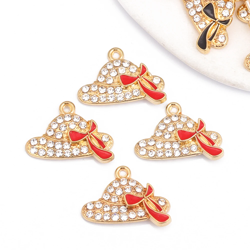 10 шт. позолоченные хрустальные бабочки животные очаровательные сердца кулон для