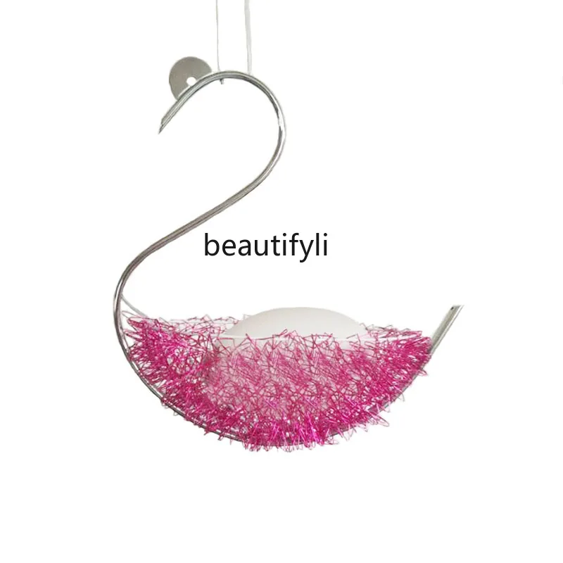 

zqSwan Chandelier Bird's Nest Creative Personality Chandelier Bedroom Dining Room Children's Room Balcony Chandelier