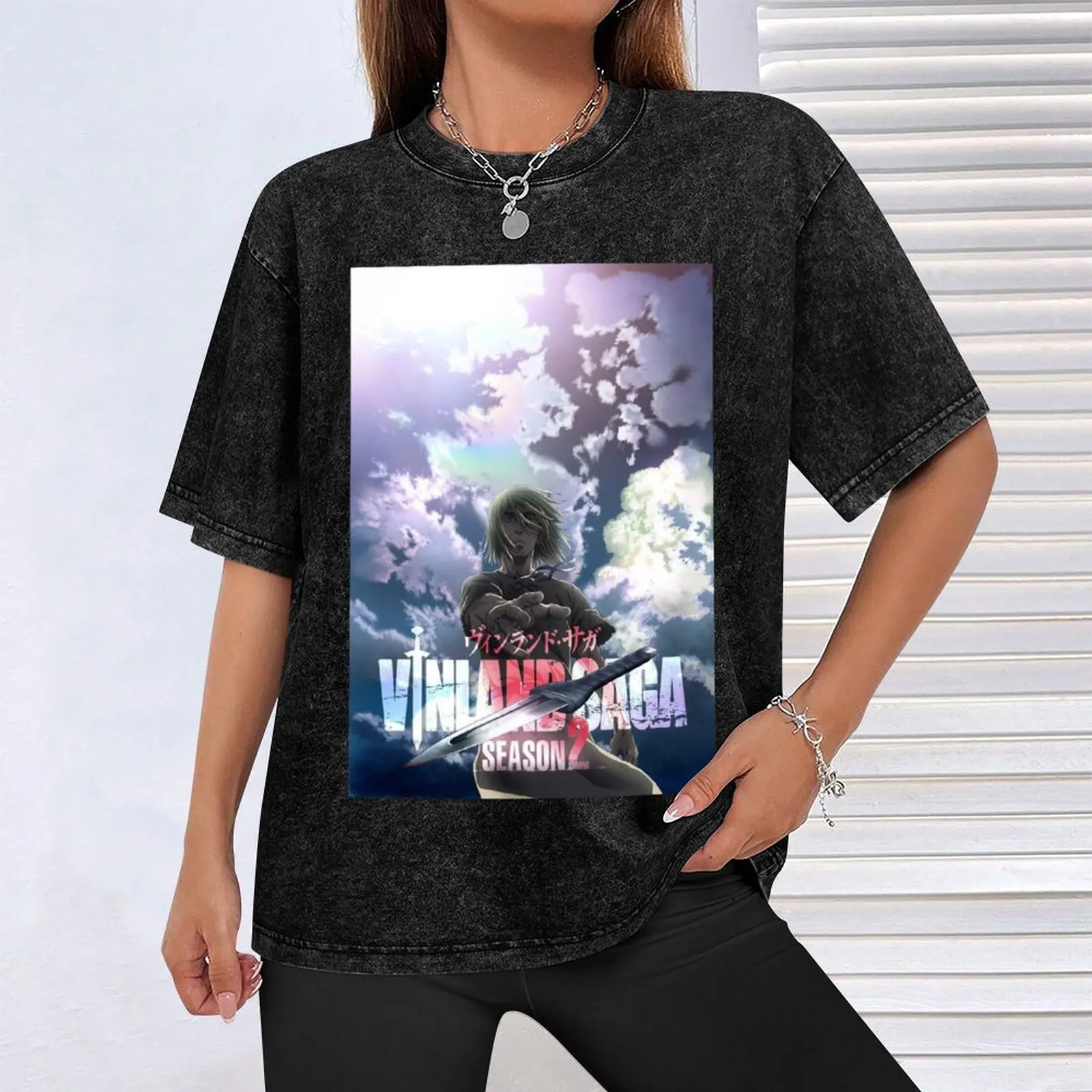 Футболка Vinland Saga-сезон 2 летние топы футболки с фигурками аниме рубашки большого