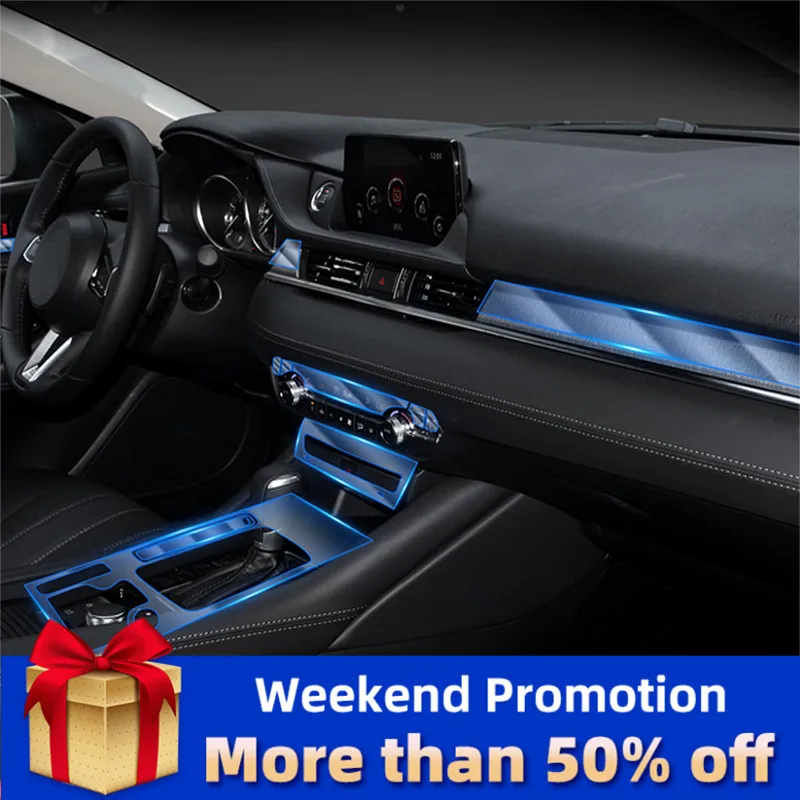 

For Mazda 6 Atenza 2017 2018 Accessories Precut TPU Transparent Film Car Dashboard Screen Protection Stickers Anti-fingerprint