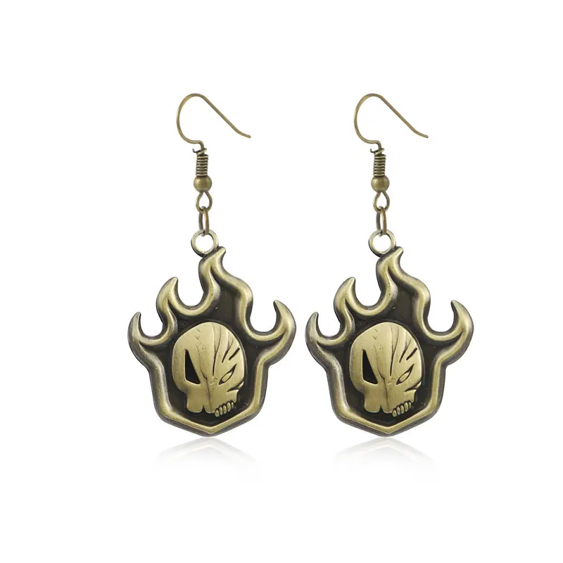 Висячие серьги в стиле аниме с отбеливателем Подвесные виде черепа