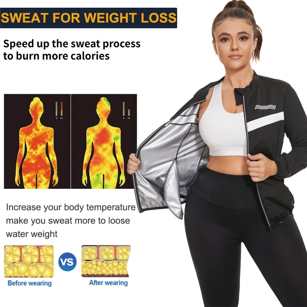 SEXYWG Women Weight Loss Top Fat Burning Sauna Shirt Waist Trainer Workout Jecket Slimming Tank Top