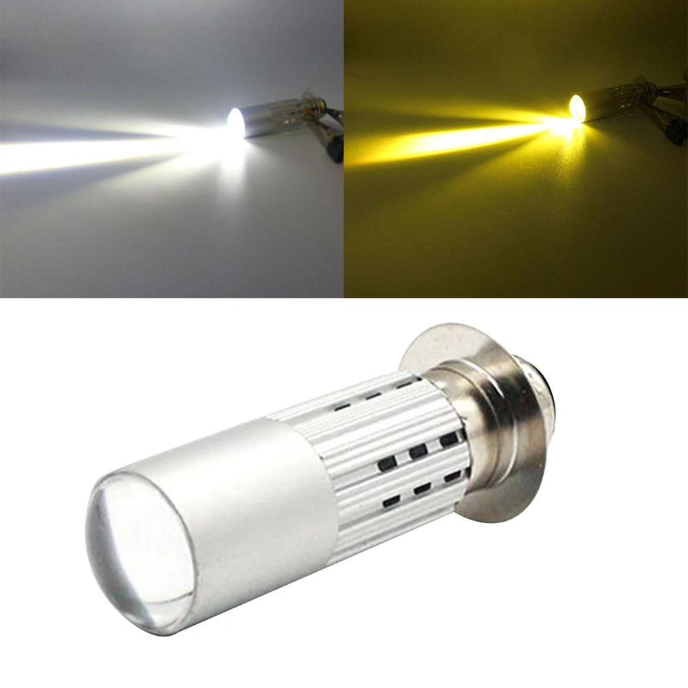 

1X T19 P15D LED Headlight Bulbs Fog Light Lamp Auto Motorcycle/Motor Bike/ Headlights High/Low Beam Bulb Dual Color White Yellow