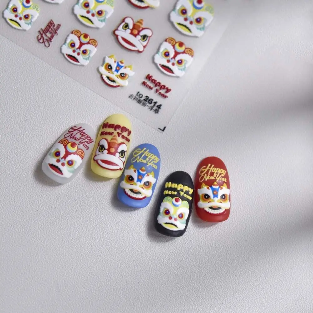 

Manicure Accessories Lion Dance Rabbits Nail Stickers Cartoon Nail Decals Chinese New Year Nail Stickers Nail Art Decorations