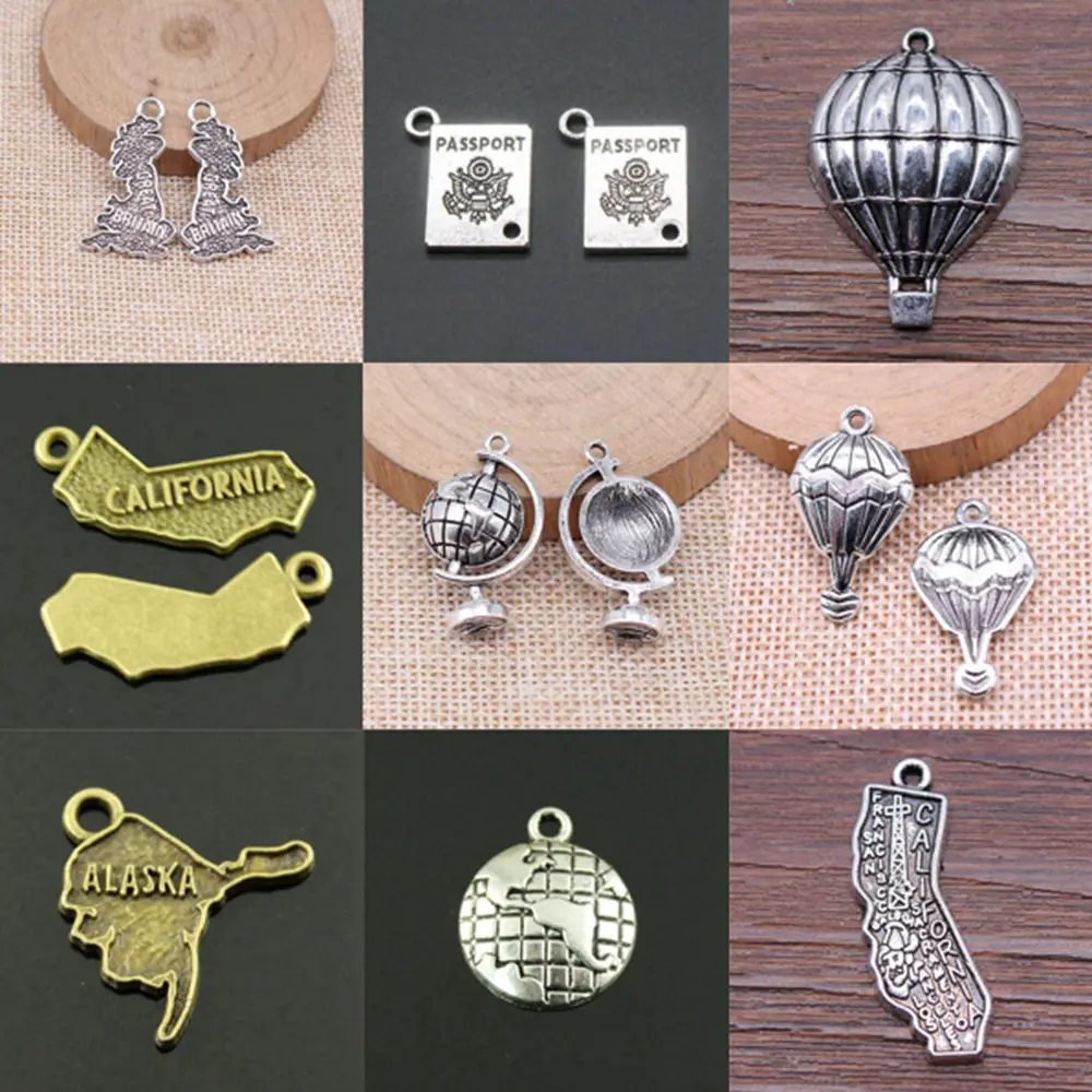 Оптовая продажа шармы туристическая карта Женские аксессуары принадлежности