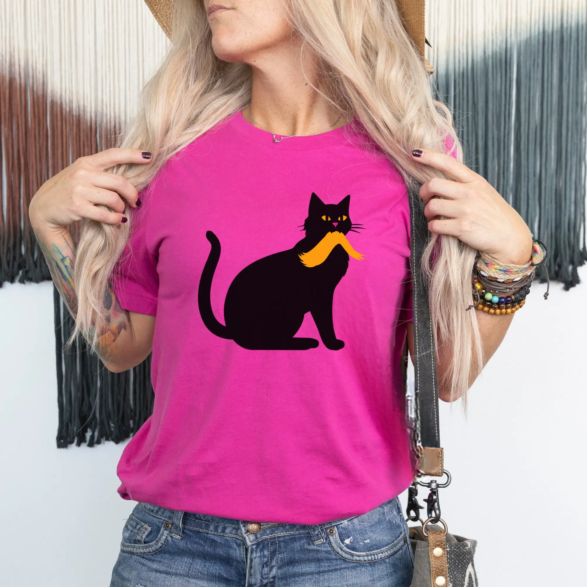 Женская футболка Kamala Harris Cat анти-труба феминистский активист забавное выборы 2024